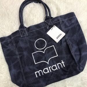 ISABEL MARANT YANKY LOGO DENIM TOTE BAG